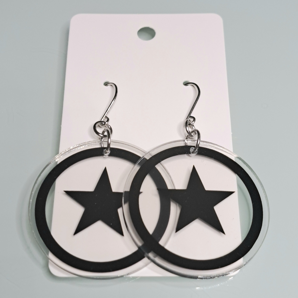 Converse Logo Earrings With Stainless Steel Ear Wires